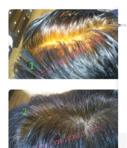 ヘナ染め根元の写真